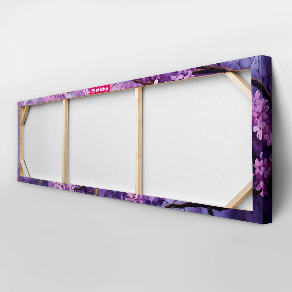 Πίνακας Πανοραμικός σε καμβά BLOSSOMING TREE WITH VIOLET FLOWERS