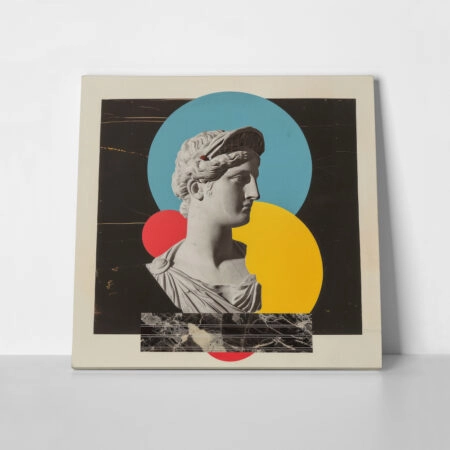 Πίνακας Τετράγωνος COLLAGE WITH SCULPTURE AND COLORFUL ELEMENTS - Αξιοθεατα και Ιστορια Sticky 1