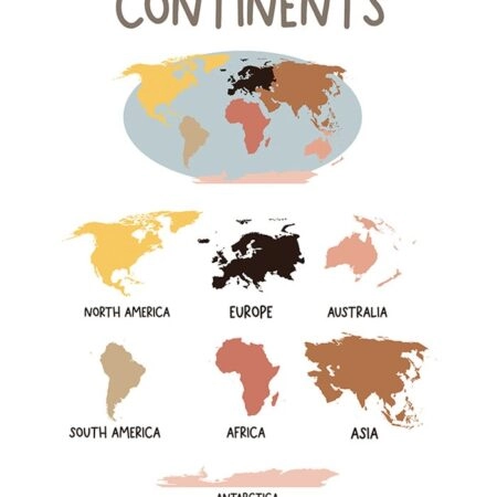 Πόστερ CONTINENTS - Παιδικά Sticky 2