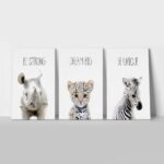 Εξάπτυχος Πίνακας σε καμβά CUTE ANIMALS