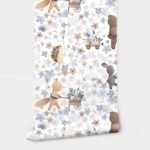 Αυτοκόλλητη Ταπετσαρία τοίχου CUTE FLOWER ANIMALS