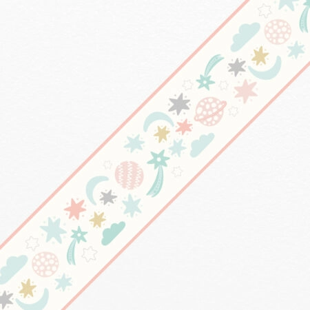 Μπορντούρα τοίχου CUTE PASTEL SPACE - Παιδικες μπορντουρες Sticky 1