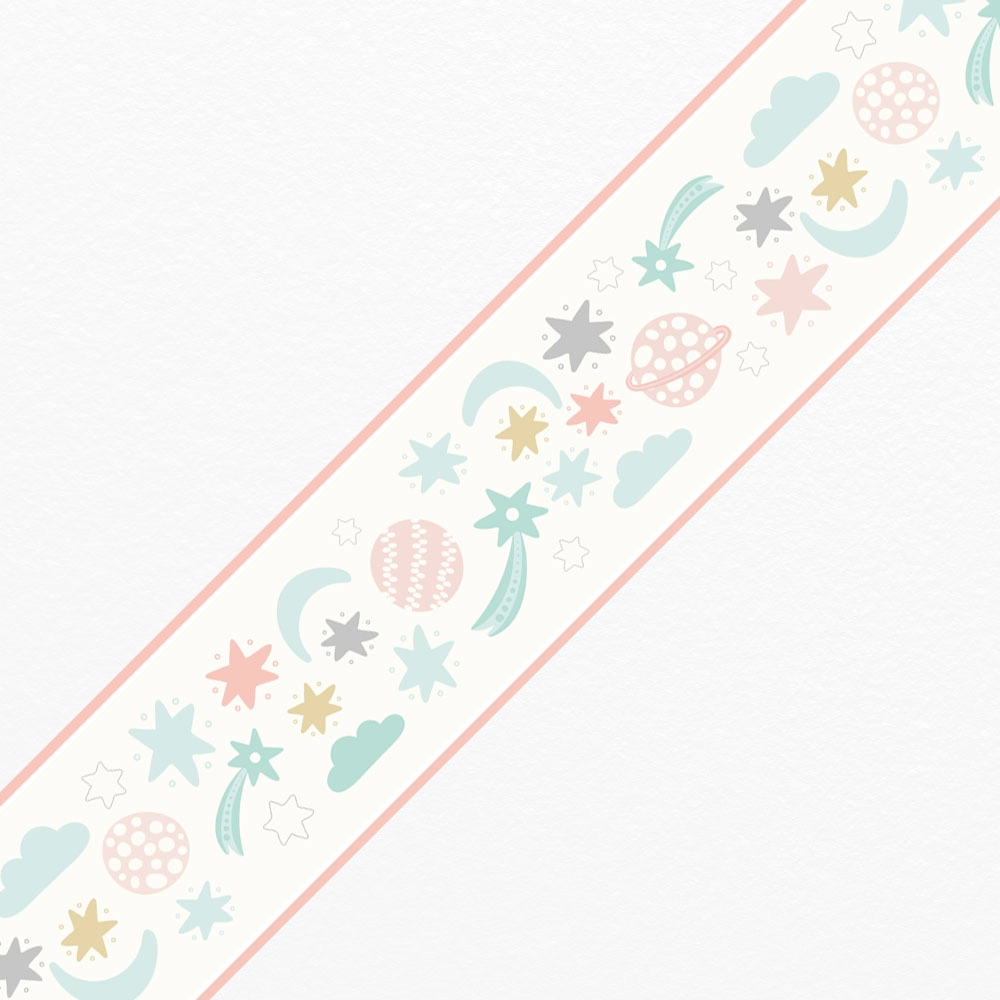 Μπορντούρα τοίχου CUTE PASTEL SPACE