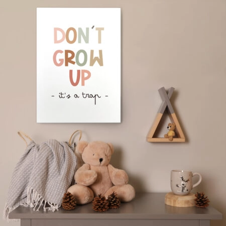 Πινακας σε καμβά DONT GROW UP - Παιδικοι και set