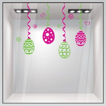 Αυτοκόλλητο Βιτρίνας EASTER 5 - Πασχαλινή βιτρίνα