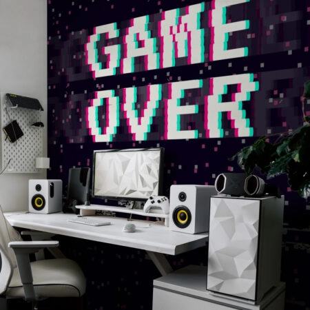 Αυτοκόλλητη Ταπετσαρία τοίχου GAME OVER - Παιδικές Ταπετσαρίες