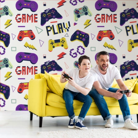 Αυτοκόλλητη Ταπετσαρία τοίχου GO GAME - Παιδικές Ταπετσαρίες