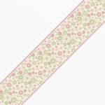 Μπορντούρα τοίχου GREEN AND PINK FLOWERS