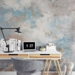 Αυτοκόλλητη Ταπετσαρία τοίχου GREY AND BLUE STONE TEXTURE