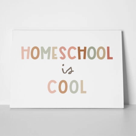 Πινακας σε καμβά HOME SCHOOL - Παιδικοι και set Sticky 1