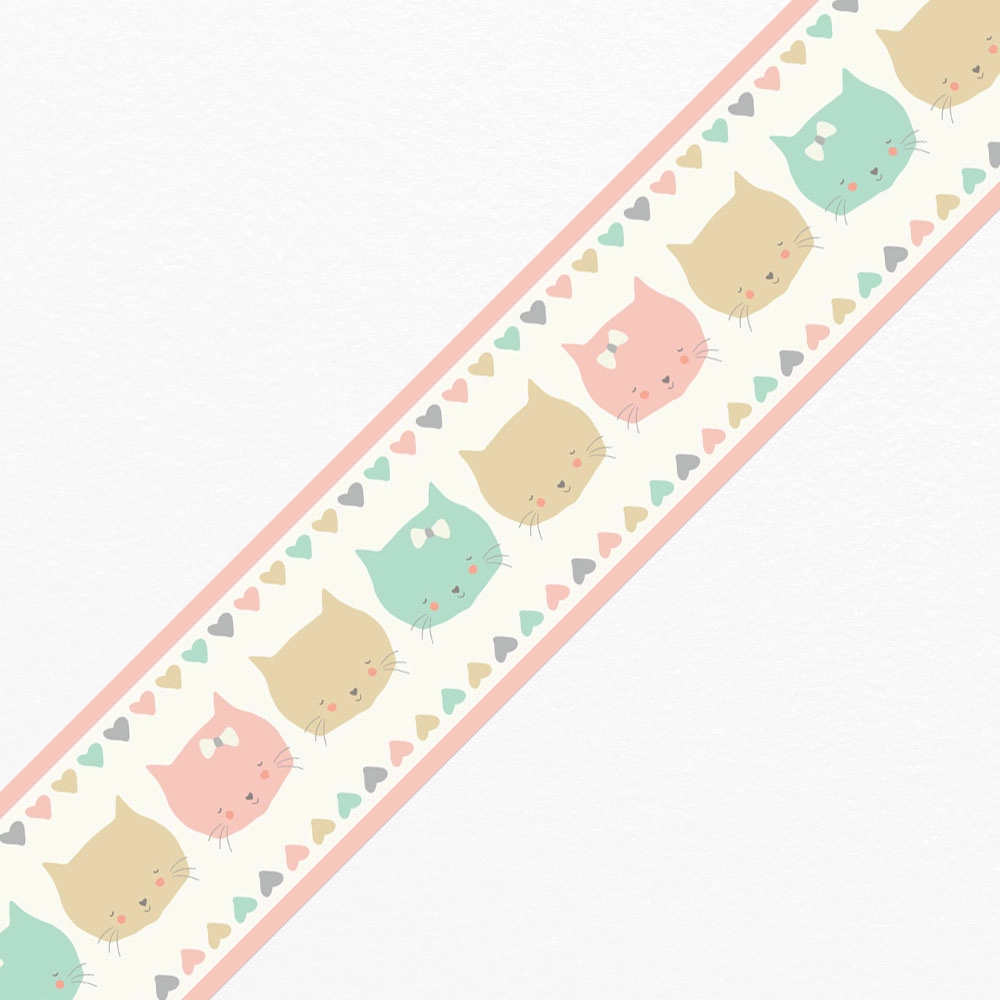 Μπορντούρα τοίχου LITTLE PASTEL CATS