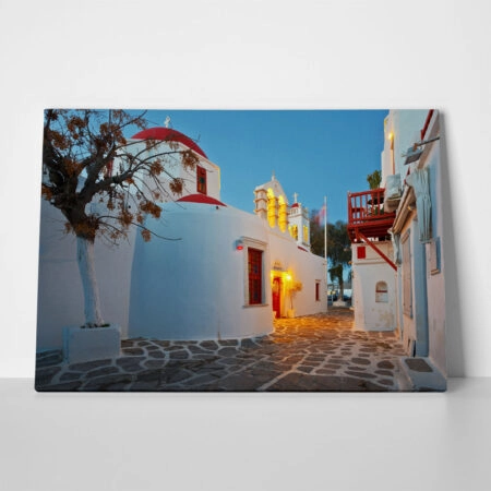 Πινακας σε καμβά MYKONOS CHURCH - Νησια