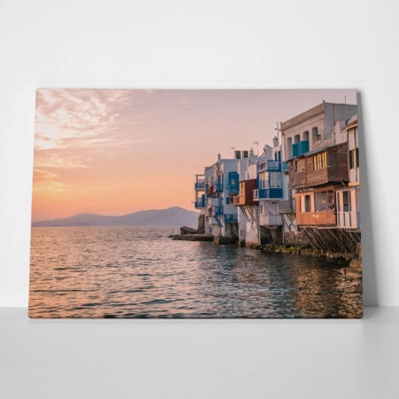 Πινακας σε καμβά MYKONOS SUNSET - Πινακες σε καμβα