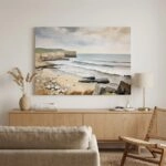 Πινακας σε καμβά PAINTING OF THE  SEASCAPE WITH ROCK SHORE