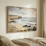 Πινακας σε καμβά PAINTING OF THE  SEASCAPE WITH ROCK SHORE