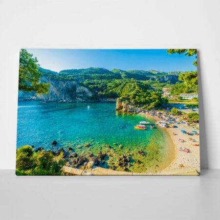 Πινακας σε καμβά PALEOKASTRITSA CORFU 3 - Παραλιες
