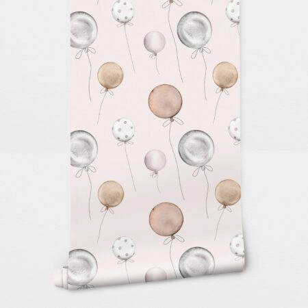 Αυτοκόλλητη Ταπετσαρία τοίχου PASTEL HAPPY BALLOONS - Παιδικές Ταπετσαρίες Sticky 1
