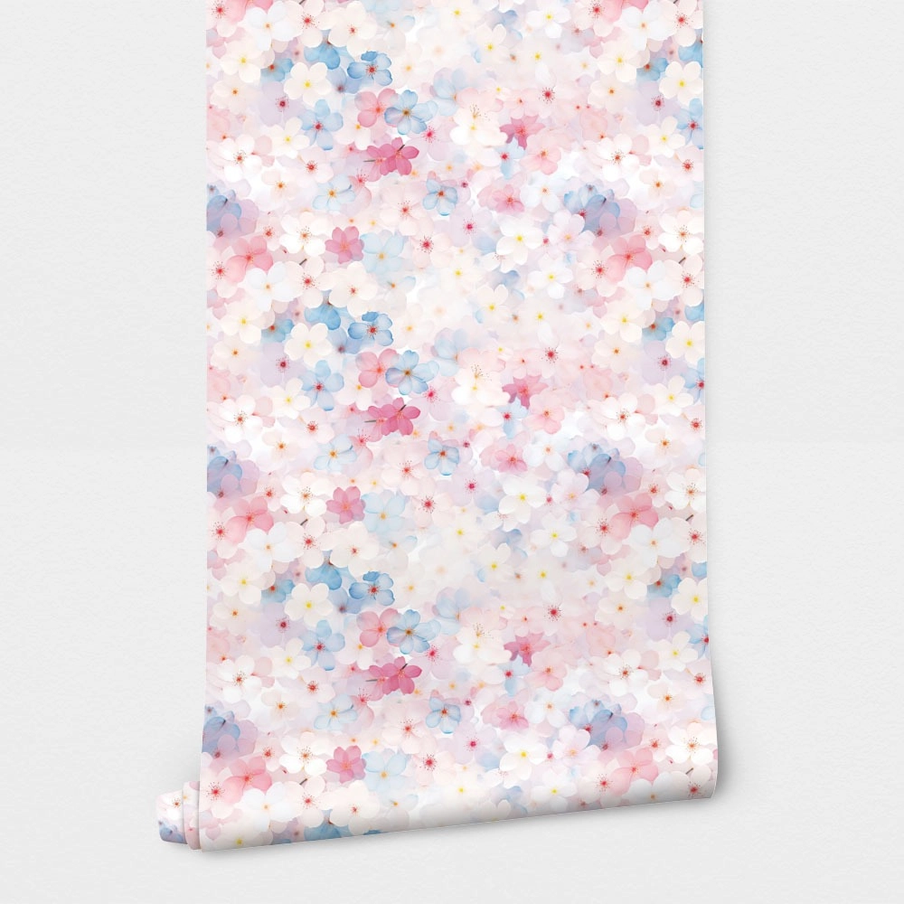 Αυτοκόλλητη Ταπετσαρία τοίχου PASTEL SAKURA FLOWERS