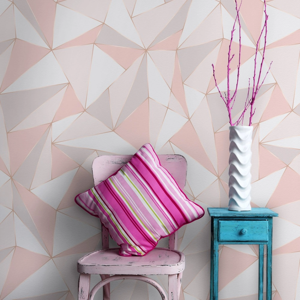 Αυτοκόλλητη Ταπετσαρία τοίχου PASTEL TRIANGLES PATTERN
