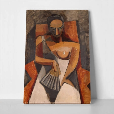 Πινακας σε καμβά PICASSO - WOMAN WITH A FAN - Pablo Picasso Sticky 1