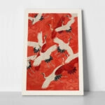 Πινακας σε καμβά RED CRANES