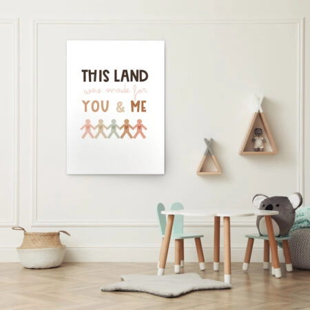 Πινακας σε καμβά THIS LAND - Παιδικοι και set