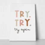 Πινακας σε καμβά TRY AGAIN