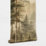 Αυτοκόλλητη Ταπετσαρία τοίχου VINTAGE FOGGY FOREST