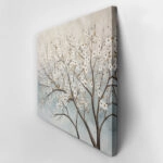 Πινακας σε καμβά WATERCOLOR PAINTING OF WHITE SAKURA FLOWERS