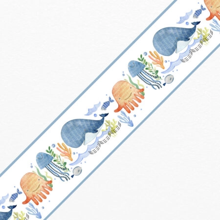 Μπορντούρα τοίχου WATERCOLOR SEA CREATURES - Παιδικες μπορντουρες Sticky 1