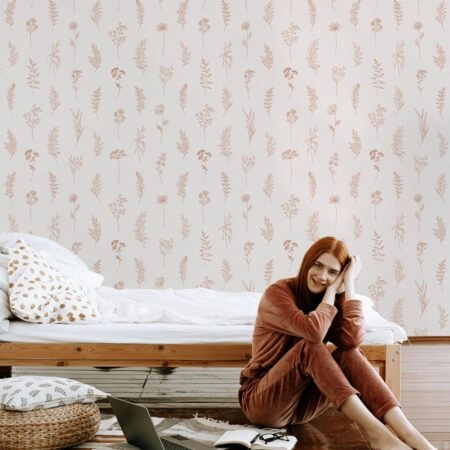 Αυτοκόλλητη Ταπετσαρία τοίχου WILDFLOWERS PATTERN - Floral - Λουλουδια