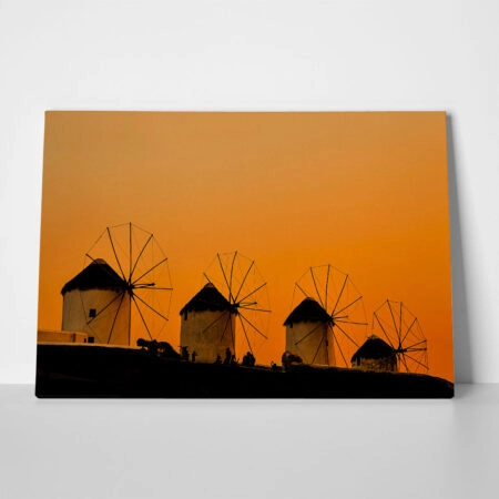 Πινακας σε καμβά WINDMILLS OF MYKONOS 6 - Πινακες σε καμβα