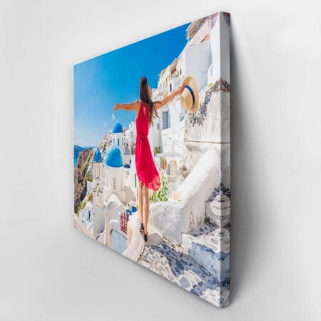 Πινακας σε καμβά WOMAN IN SANTORINI - Νησια Sticky 2