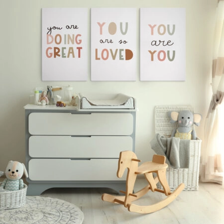 Σετ Τριπτυχος Πινακας σε καμβά YOU ARE QUOTES - 