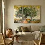 Τρίπτυχος Πινακας OLIVE TREE PAINTING