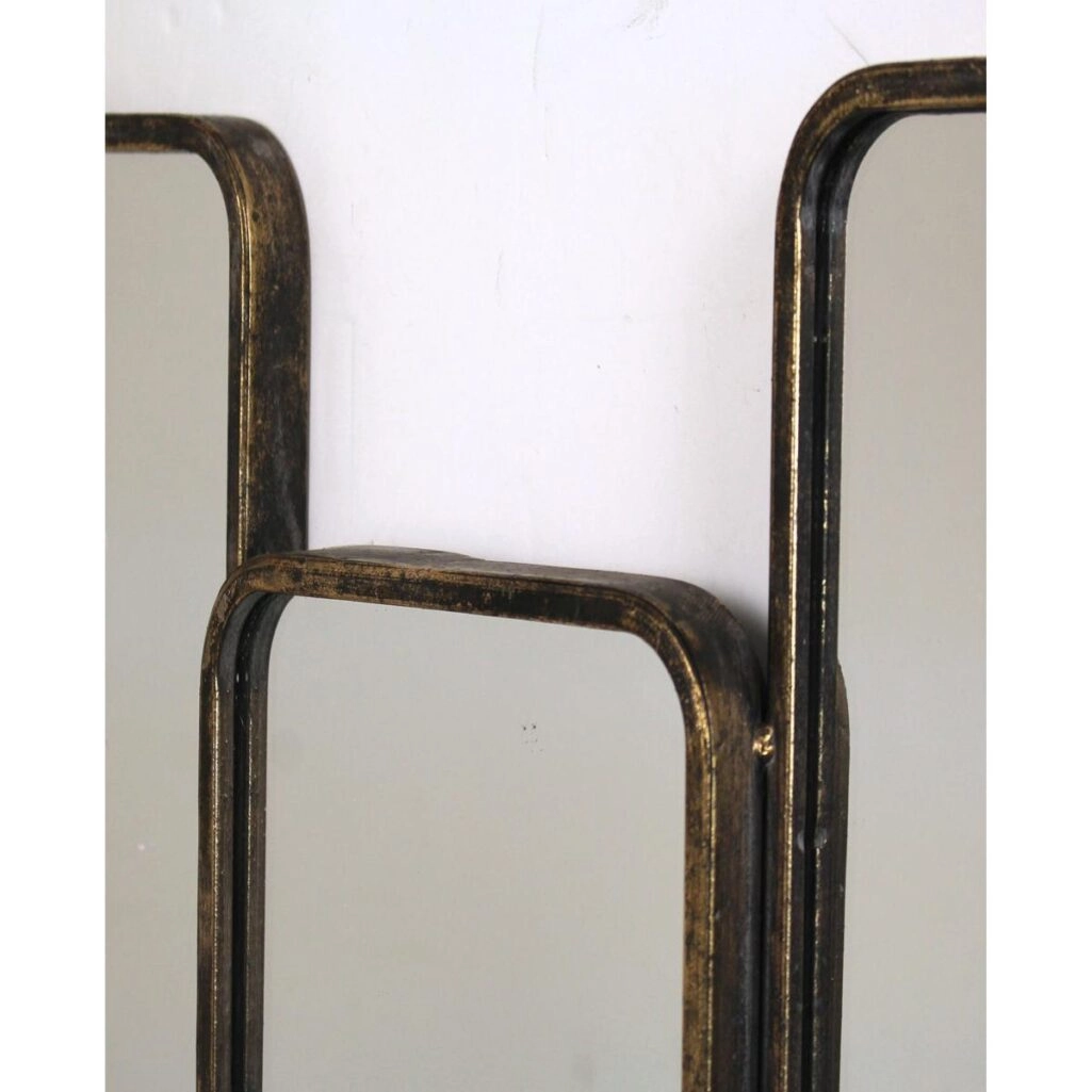 Καθρέπτης ArteLibre Καφέ Μέταλλο 100x4.5x60cm