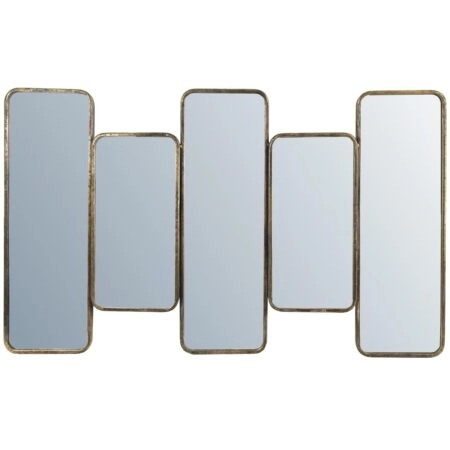 Καθρέπτης ArteLibre Καφέ Μέταλλο 100x4.5x60cm - Καθρέπτες