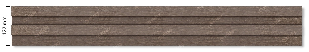 Διακοσμητικό panel τοίχου  με 3D πηχακια 44 RESIDENCE πλατος 12.2cm x υψος 2.90m BROWN OAK