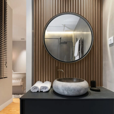 Διακοσμητικό panel τοίχου  με 3D πηχακια 44 RESIDENCE πλατος 12.2cm x υψος 2.90m BROWN OAK - Πανελ τοίχου με 3D πηχάκια
