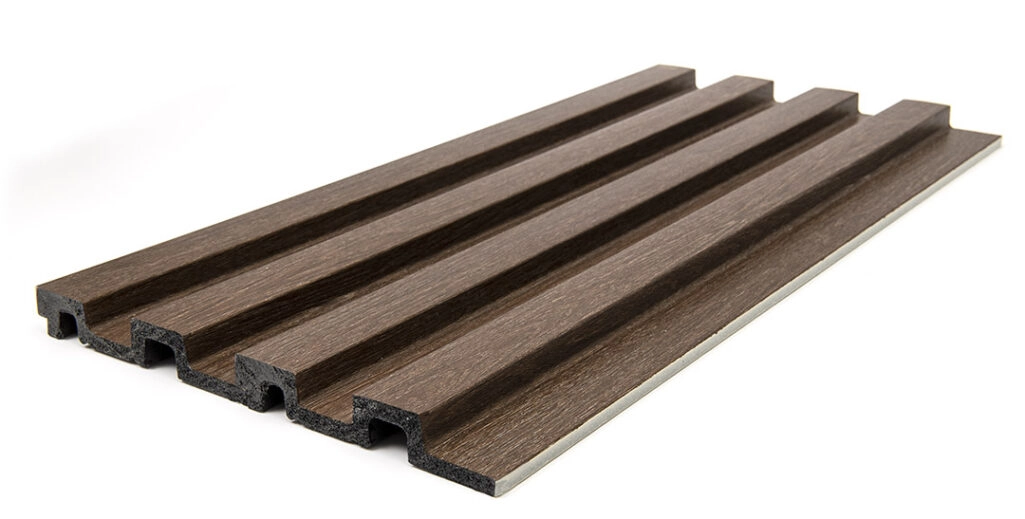Διακοσμητικό panel τοίχου  με 3D πηχακια 08 RESIDENCE πλατος 12.2cm x υψος 2.90m DARK BROWN OAK
