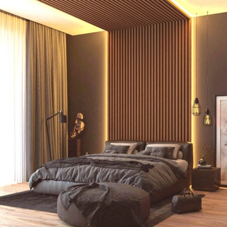 Διακοσμητικό panel τοίχου με 3D πηχακια 11 PIANO πλατος 12.2cm x υψος 2.90m GOLDEN OAK/D.BROWN - Πανελ τοίχου με 3D πηχάκια Sticky 5
