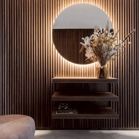 Διακοσμητικό panel τοίχου με 3D πηχακια 54 PIANO πλατος 12.2cm x υψος 2.90m WALNUT/DARK BROWN - Πανελ τοίχου με 3D πηχάκια Sticky 5