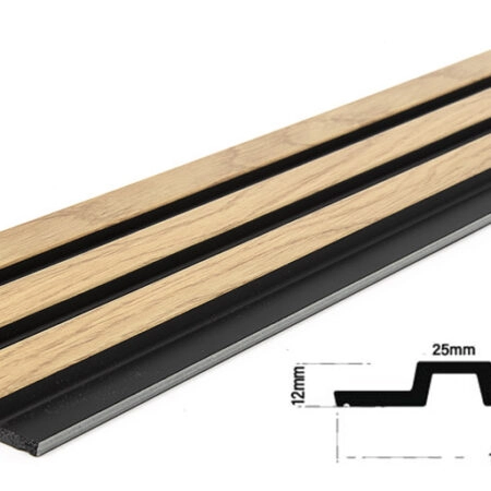 Διακοσμητικό panel τοίχου με 3D πηχακια F4 PIANO πλατος 12.2cm x υψος 2.90m NAT.OAK/BLACK - Πανελ τοίχου με 3D πηχάκια Sticky 4
