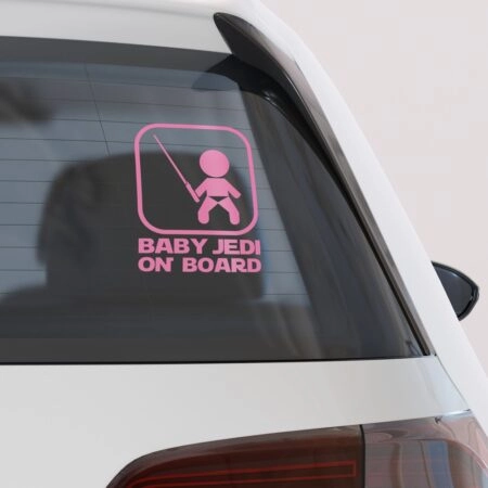 Αυτοκολλητο Αυτοκινητου BABY JEDI ON BOARD - Αυτοκόλλητα Baby on board Sticky 1