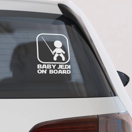 Αυτοκολλητο Αυτοκινητου BABY JEDI ON BOARD - Αυτοκόλλητα Baby on board