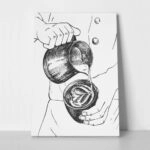 Πινακας σε καμβά BARISTA MAKING COFFEE