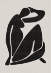 Πινακας σε καμβά BLACK FEMALE SILHOUETTE