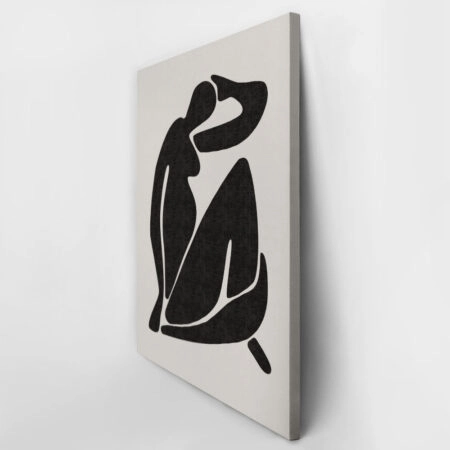 Πινακας σε καμβά BLACK FEMALE SILHOUETTE - Πορτραιτα και Φιγουρες Sticky 3
