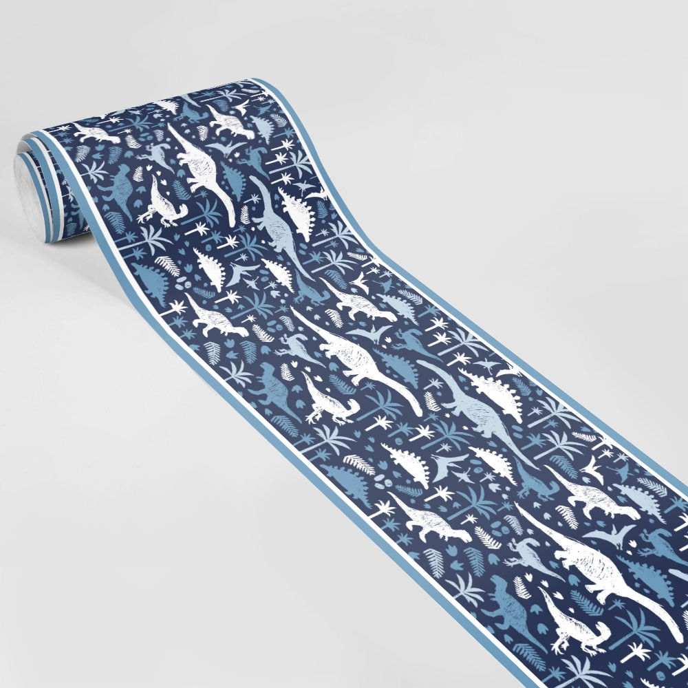 Μπορντούρα τοίχου BLUE DINOSAUR SKETCH