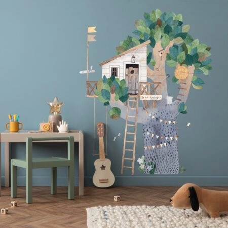 Aυτοκόλλητο Τοίχου CUTE TREE HOUSE - Βρεφικα & Παιδικά